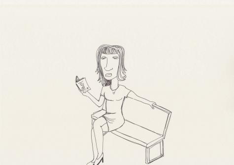 Woman Is Reading A Book. Click to see next image.