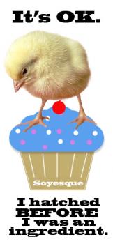 Chick-free cupcake. Click to see next image.