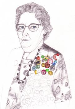 Anne Blight - Button Collector. Click to see next image.