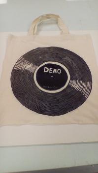 Demo vinyl on a canvas bag. Click to see next image.