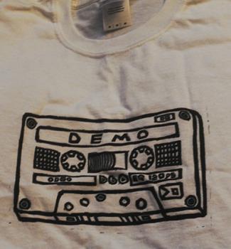 Demotape print on a shirt. Click to see next image.