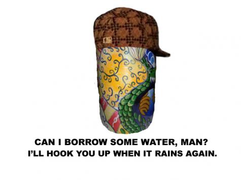 Scum bag rain barrel. Click to see next image.